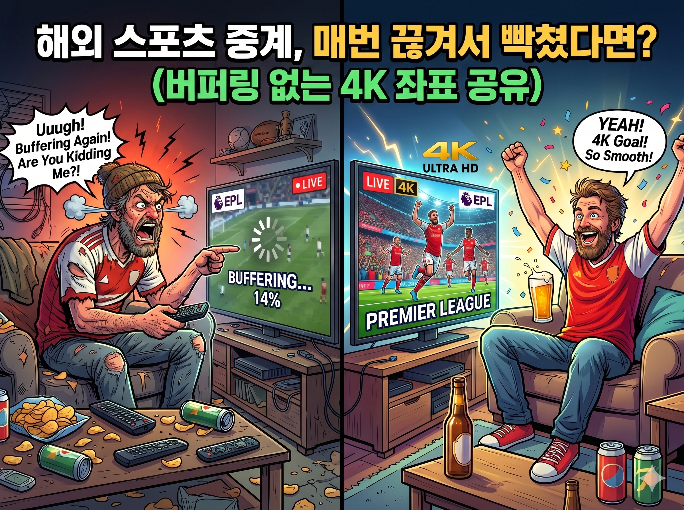 해외 스포츠 중계 | 끊김 없는 4K 고화질, 버퍼링 ZERO VIP 좌표 공유
