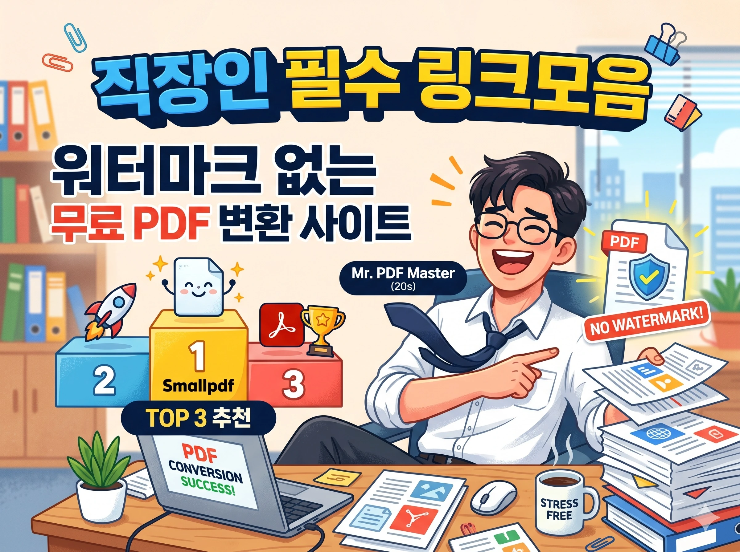 직장인 필수 링크모음 | 워터마크 없는 무료 PDF 변환 사이트 TOP 3 추천