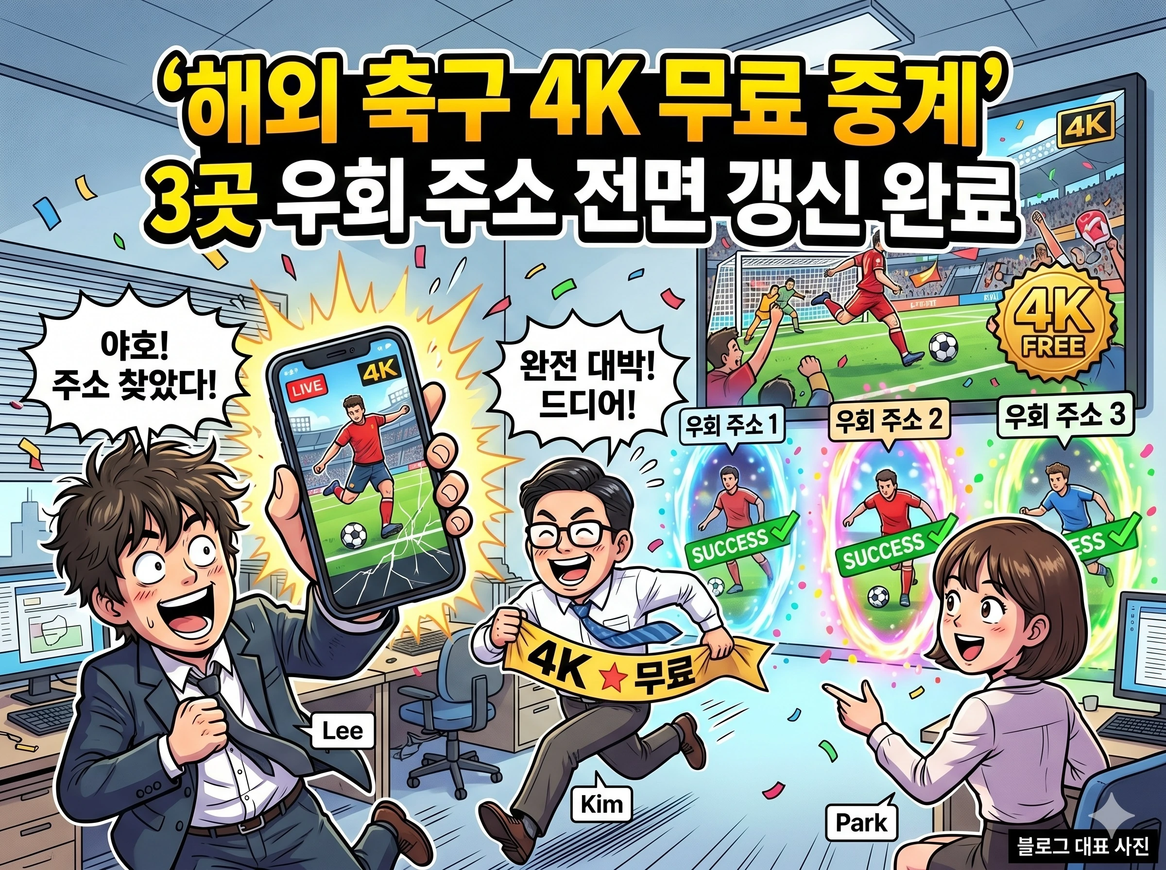 해외 축구 4K 무료 중계 사이트 | 끊김 없는 고화질 중계 좌표! 주소 막힘 걱정 없는 1초 우회 접속
